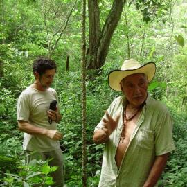 Working for a Natural Trail with the land owner. Credit: Claudia Cinta