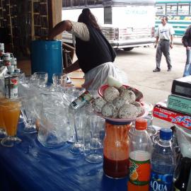 Leatherback turtle eggs are in a bucket and for sale in a local market.