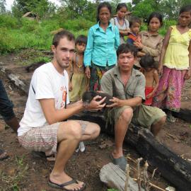 A sun bear cub has been rescued by the community