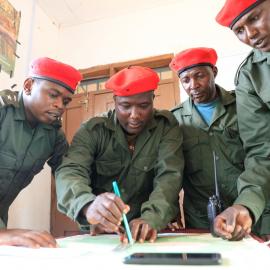 Makame Wildlife Management Area Village Game Scout planning session.