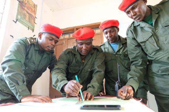 Makame Wildlife Management Area Village Game Scout planning session.